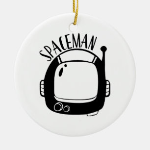 Spaceman Vintage Ceramic Tree Decoration