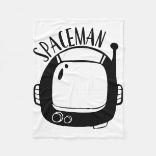 Spaceman Vintage Fleece Blanket