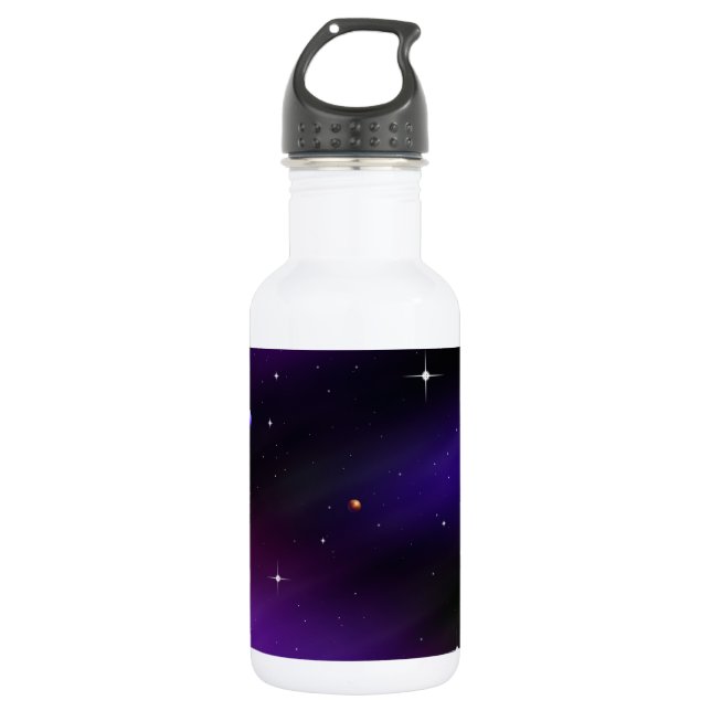 Spacescape With Planets and Stars 532 Ml Water Bottle (Front)
