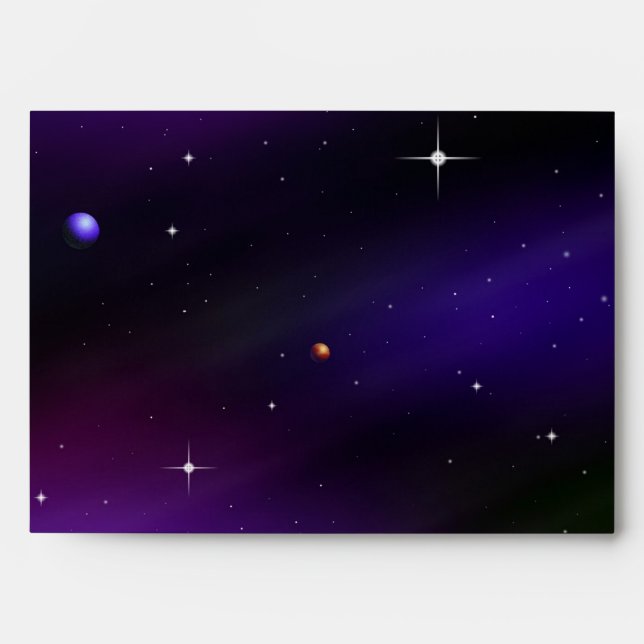 Spacescape With Planets and Stars Envelopes (Front)