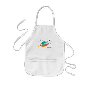 Spaceship Art Smock Kids Apron