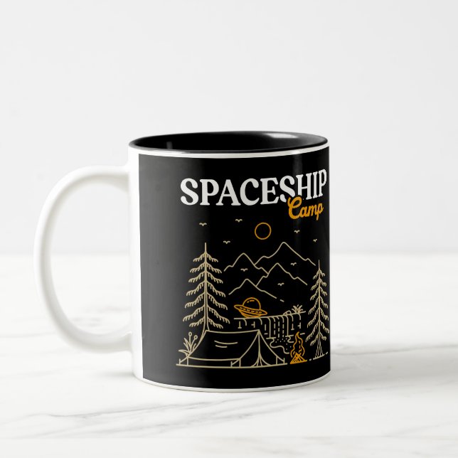 Spaceship Camp Two-Tone Coffee Mug (Left)