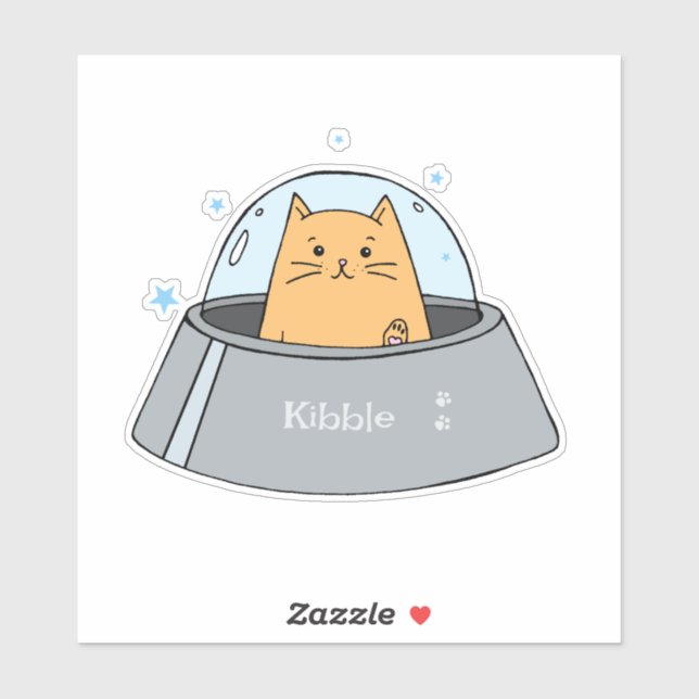 Spaceship Cat Sticker (Sheet)