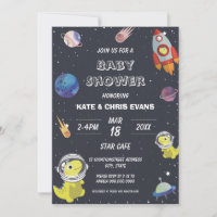 Spaceship Dinosaur Star Planet Galaxy Baby Shower