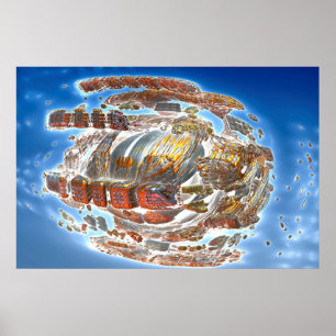 Spaceship Disintegration Poster
