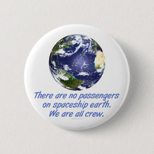 Spaceship Earth, Environment 6 Cm Round Badge