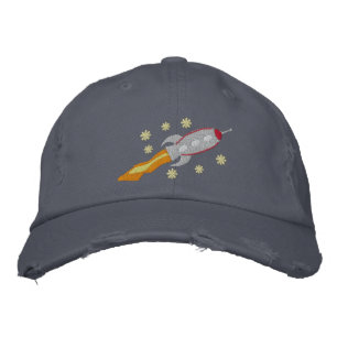 Spaceship Embroidered Hat