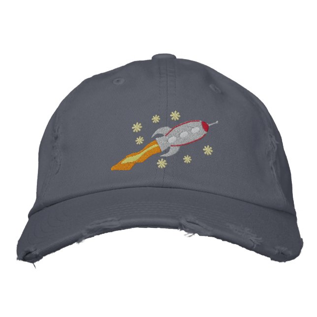 Spaceship Embroidered Hat (Front)