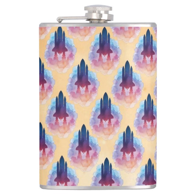 Spaceship Hip Flask (Front)