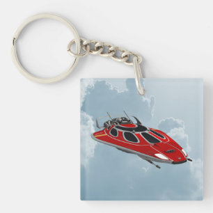 Spaceship Key Ring