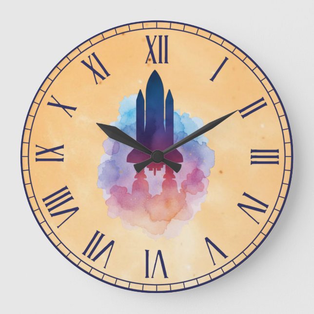 Spaceship Large Clock (Front)