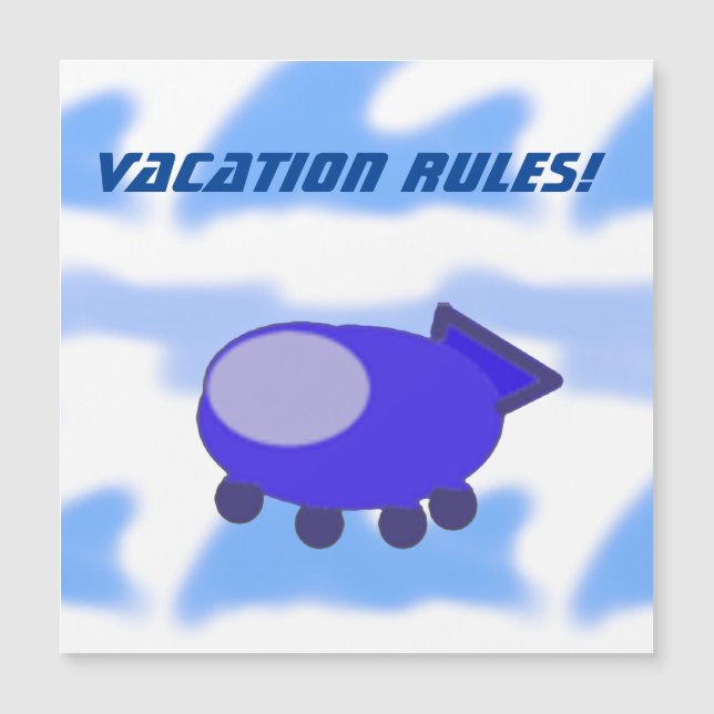 Spaceship Magnetic Invitation (Front)