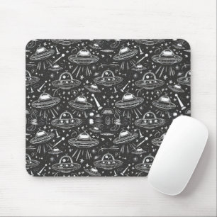 Spaceship Pattern Mouse Mat