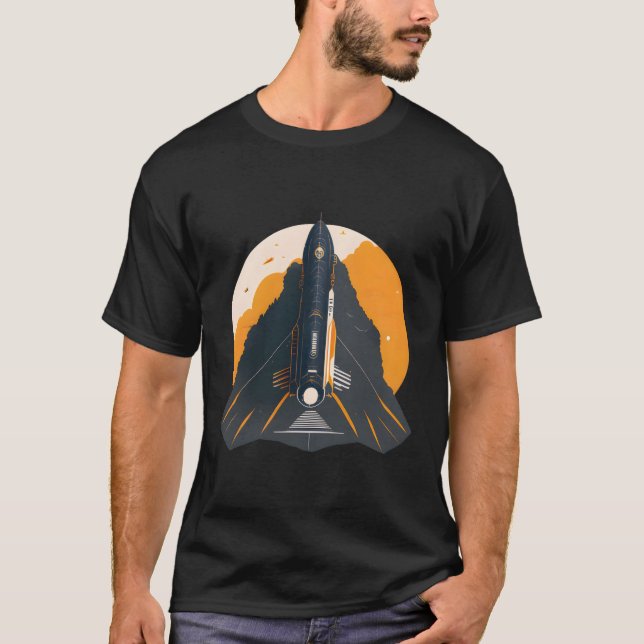 Spaceship Space Spacecraft Science T-Shirt (Front)