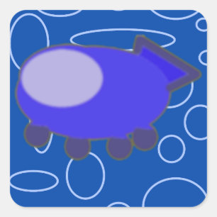 Spaceship Square Sticker