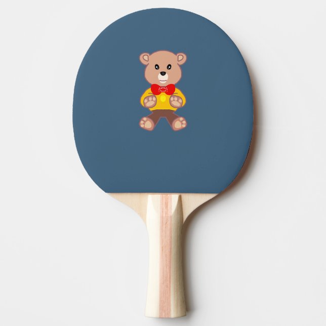 Spaceship Teddy Bear  Ping Pong Paddle (Front)