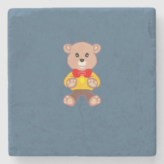 Spaceship Teddy Bear  Stone Coaster