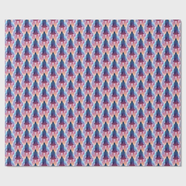 Spaceship Wrapping Paper (Flat)
