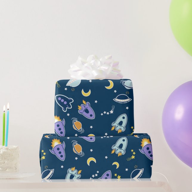 Spaceships Wrapping Paper (Party Gifts)