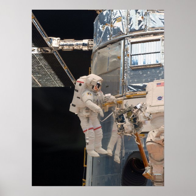 Spacewalk & Hubble Space Telescope Poster (Front)