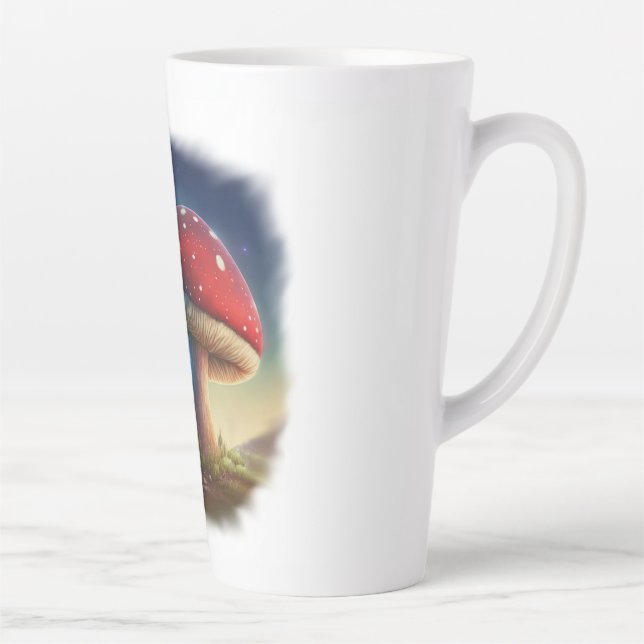 Spacey Amanita Muscaria Latte Mug (Right)