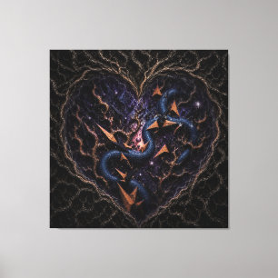 Spacey Forest Heart Canvas Print