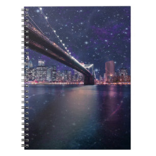 Spacey Manhattan Skyline Notebook