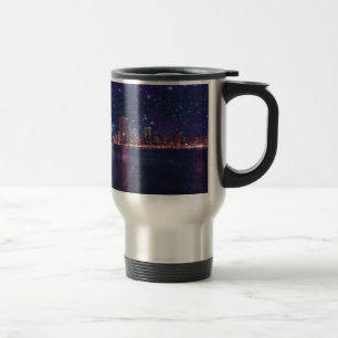 Spacey Manhattan Skyline Travel Mug