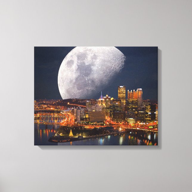 Spacey Pittsburgh Canvas Print (Front)