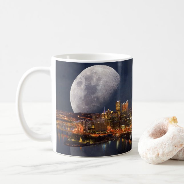 Spacey Pittsburgh Coffee Mug (With Donut)