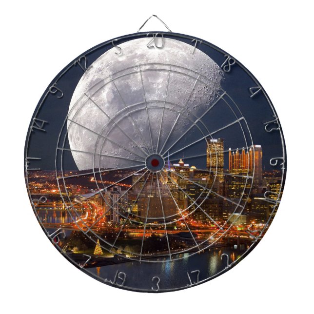 Spacey Pittsburgh Dartboard (Front)
