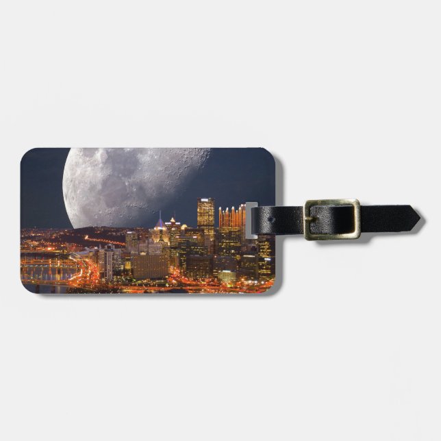 Spacey Pittsburgh Luggage Tag (Front Horizontal)