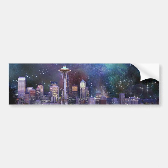 Spacey Seattle Bumper Sticker (Front)