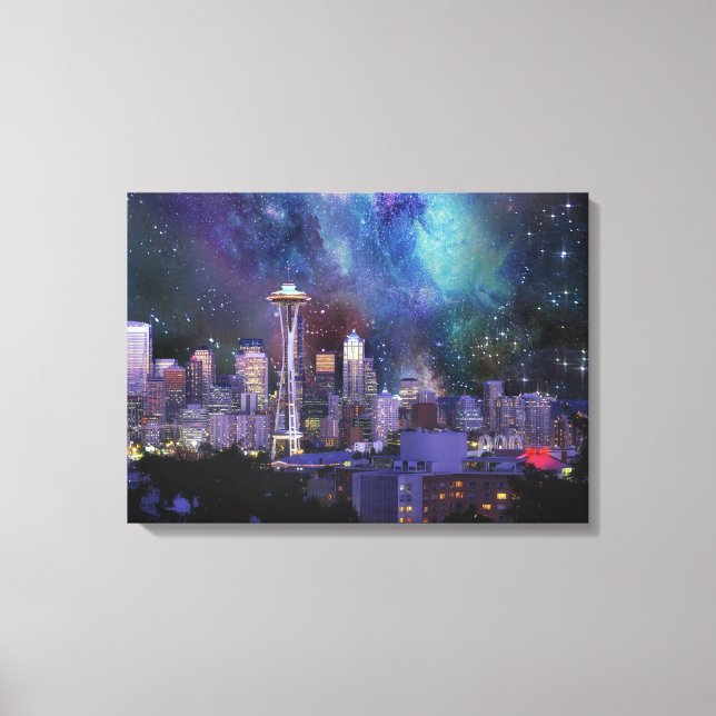 Spacey Seattle Canvas Print (Front)
