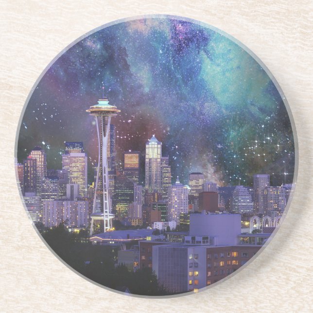 Spacey Seattle Coaster (Front)