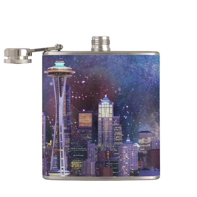 Spacey Seattle Hip Flask (Opened)