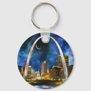 Spacey St. Louis Skyline Key Ring