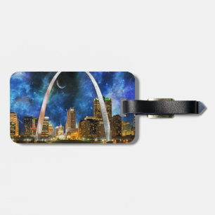 Spacey St. Louis Skyline Luggage Tag