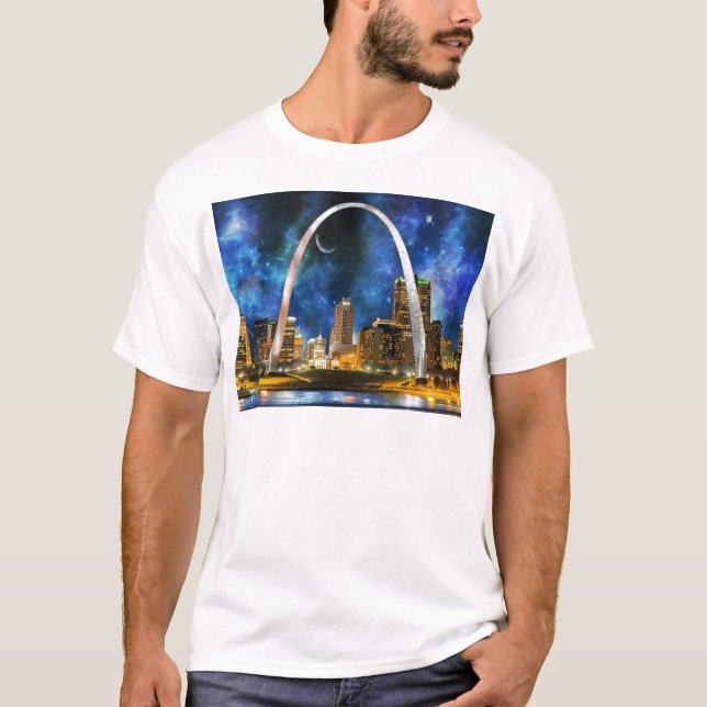Spacey St. Louis Skyline T-Shirt (Front)
