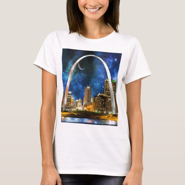 Spacey St. Louis Skyline T-Shirt (Front)