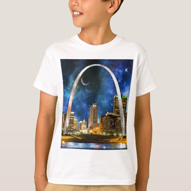 Spacey St. Louis Skyline T-Shirt (Front)
