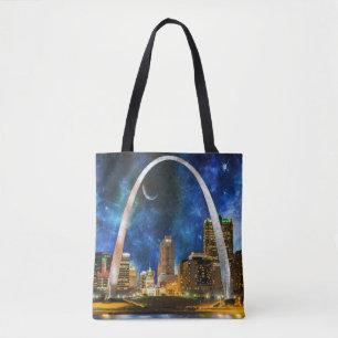 Spacey St. Louis Skyline Tote Bag