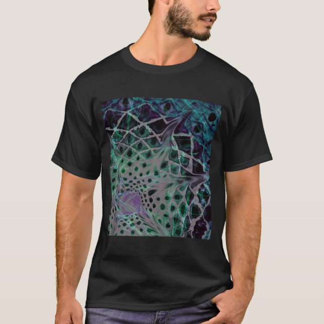 Spacey Tie Dye Hippie Psychedelic Mandala Boho Dea T-Shirt (Front)