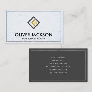 Spackled Wall Real Estate Agent Construction Business Card