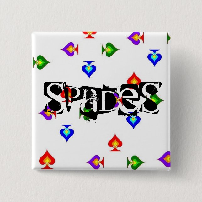 Spade 15 Cm Square Badge (Front)