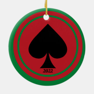 Spade Casino Christmas Ornaments