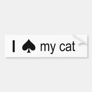Spade Cat Bumper Sticker