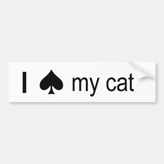 Spade Cat Bumper Sticker (Front)