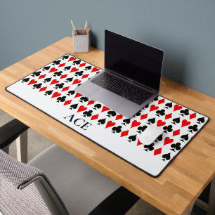 Spade, Diamond, Club, Heart Card Suits Lucky Desk Mat