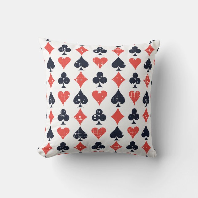 Spade, diamond, heart,club pattern cushion (Front)
